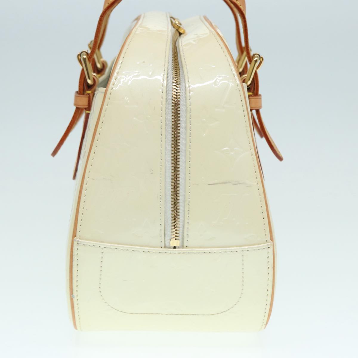 LOUIS VUITTON Monogram Vernis Summit Drive Hand Bag Perle M93514 LV Auth 88628