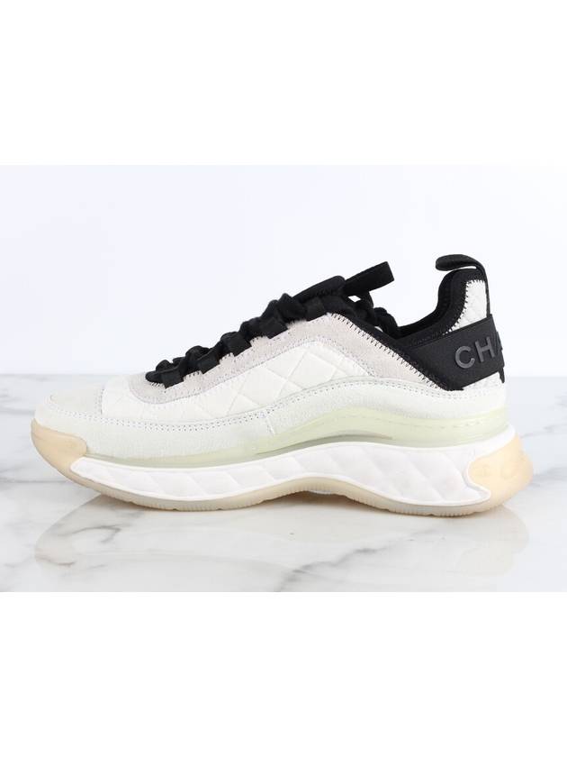 Mixed fiber quilting sneakers 36 5 Chanel