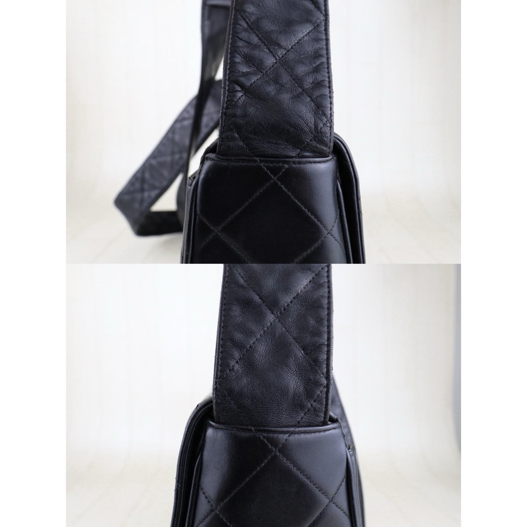 Good ( Rank AB) ｜ CHANEL Lambskin Shoulder Bag Black Made In 1994～1996 Year ｜H25021210
