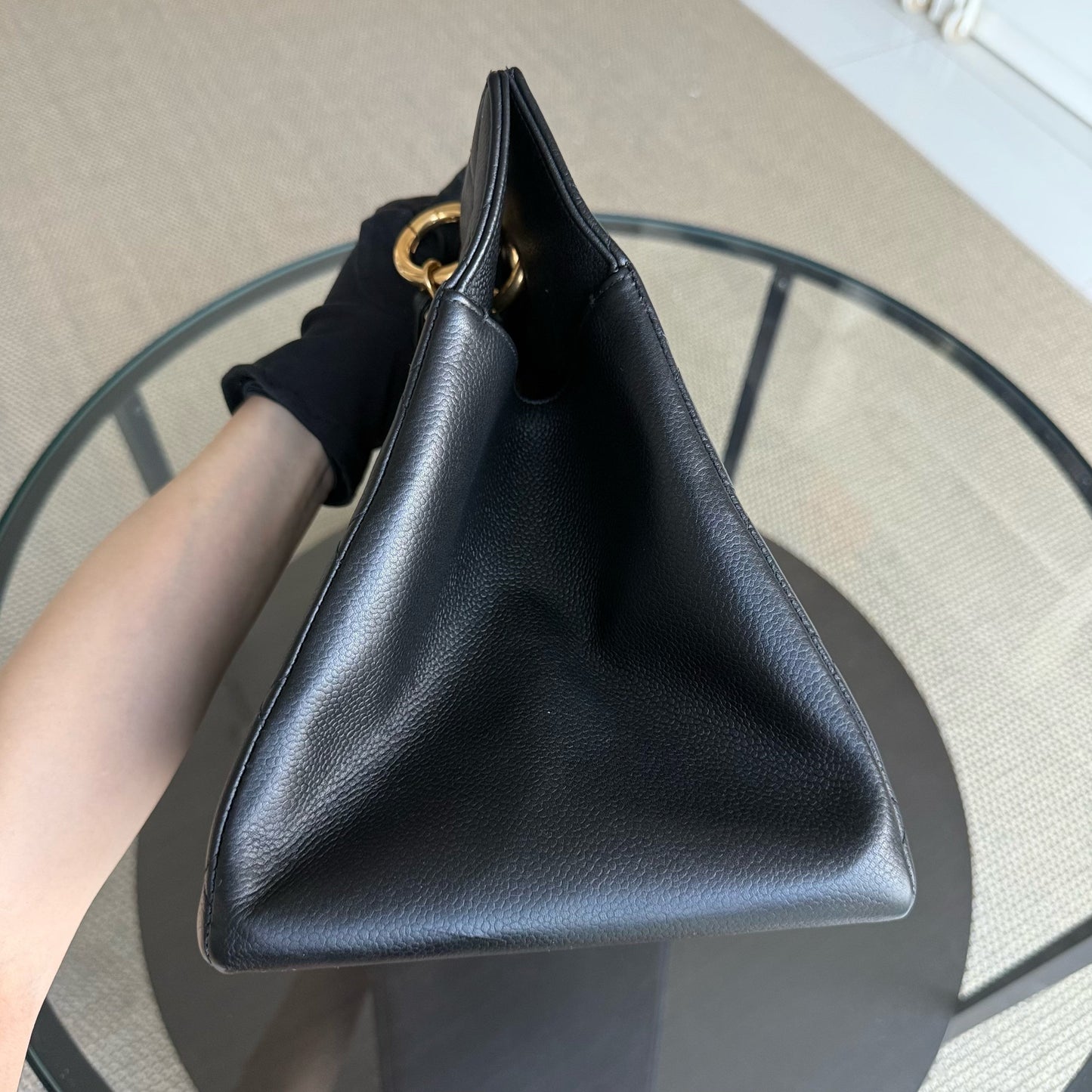 Chanel Timeless Tote - Caviar Quilted Grained Calfskin Black Gold Hardware Series 4