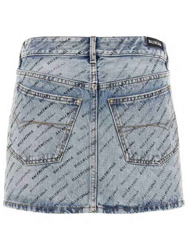 Luxury Balenciaga  short skirt 744972 TQW66 4141 ICED BLUE