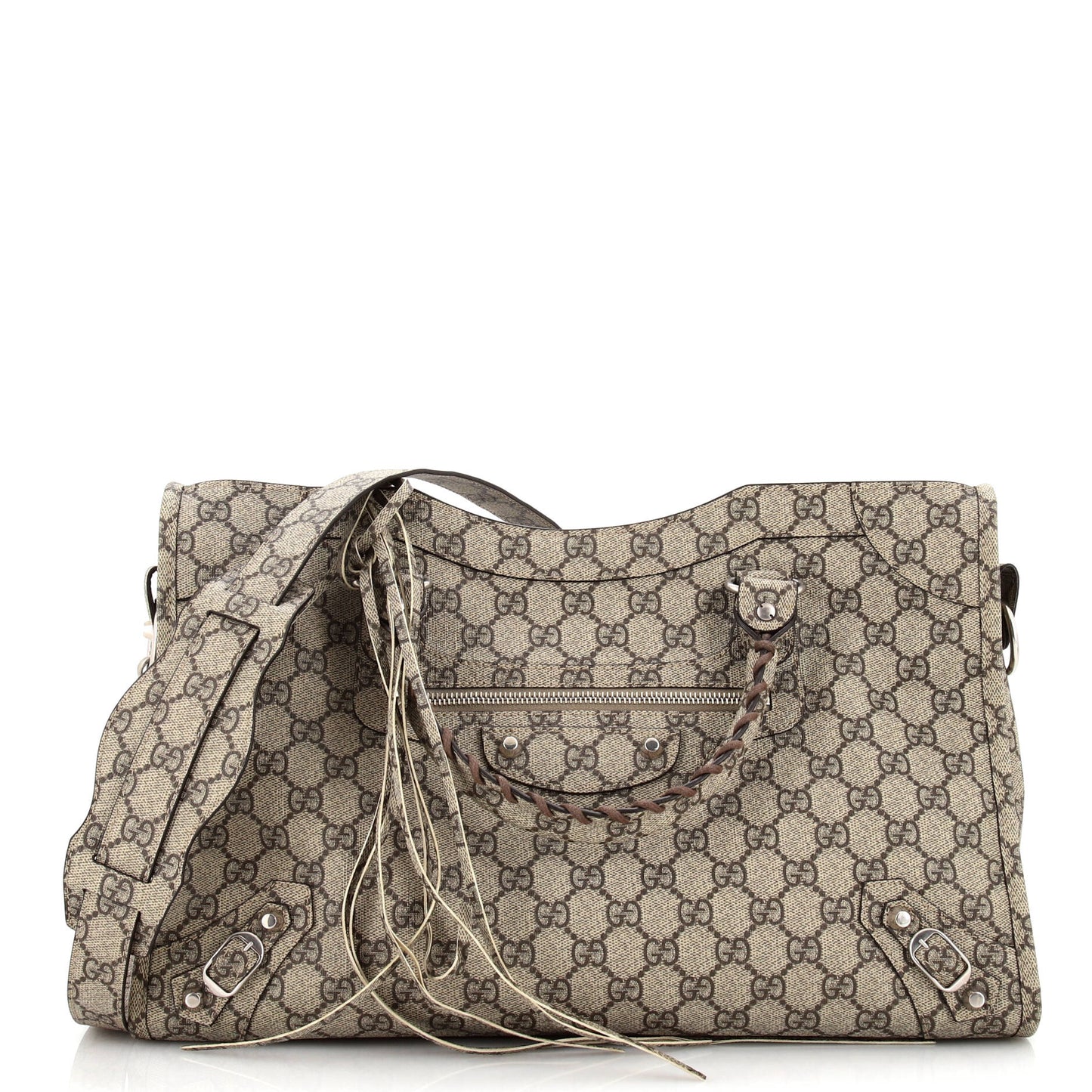 Gucci x Luxury Balenciaga  The Hacker Project Neo Classic City Bag GG Coated Canvas Medium
