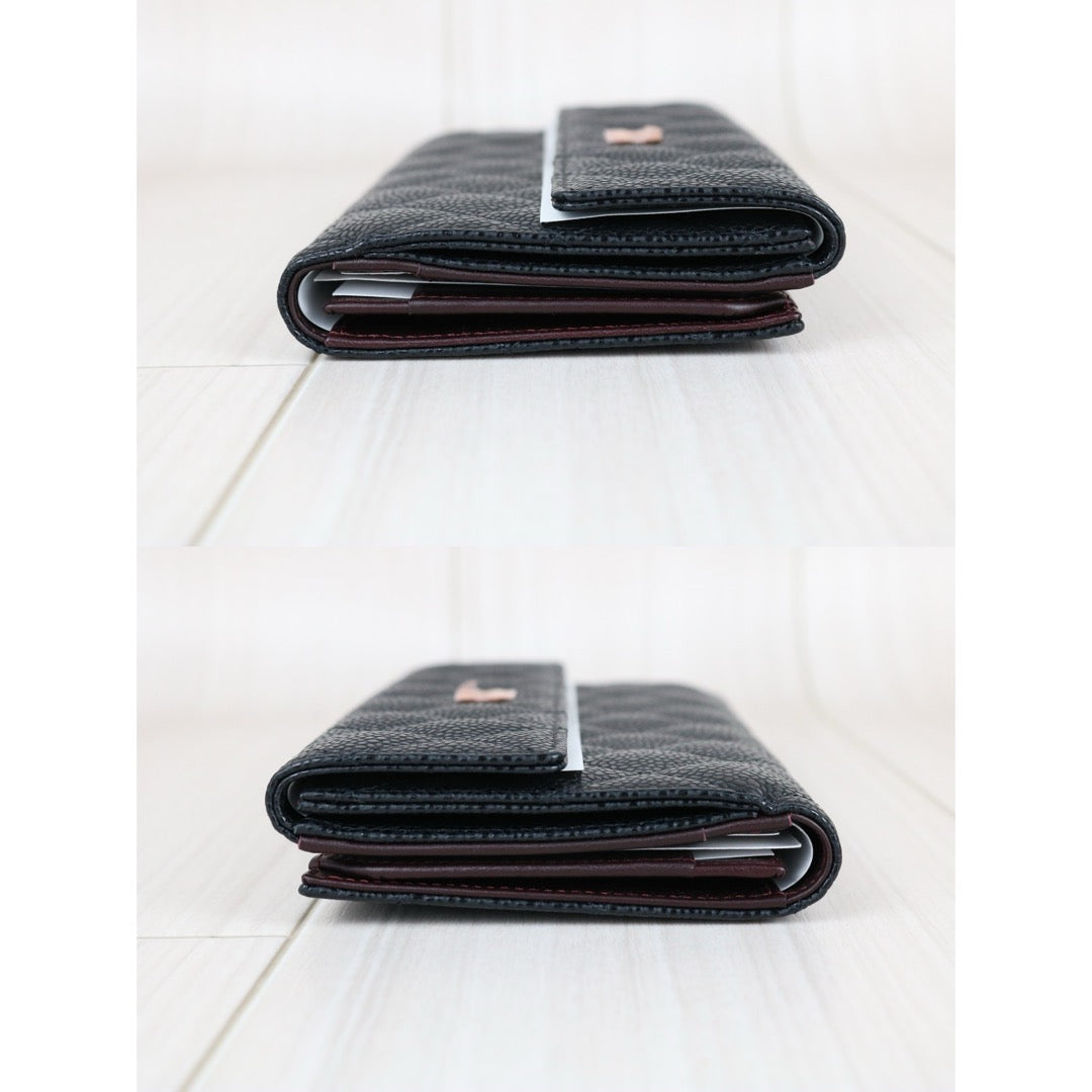 Excellent（Rank SA）｜CHANEL Caviar Skin Black Long Wallet Made In 2013- 2014Year｜X25051208