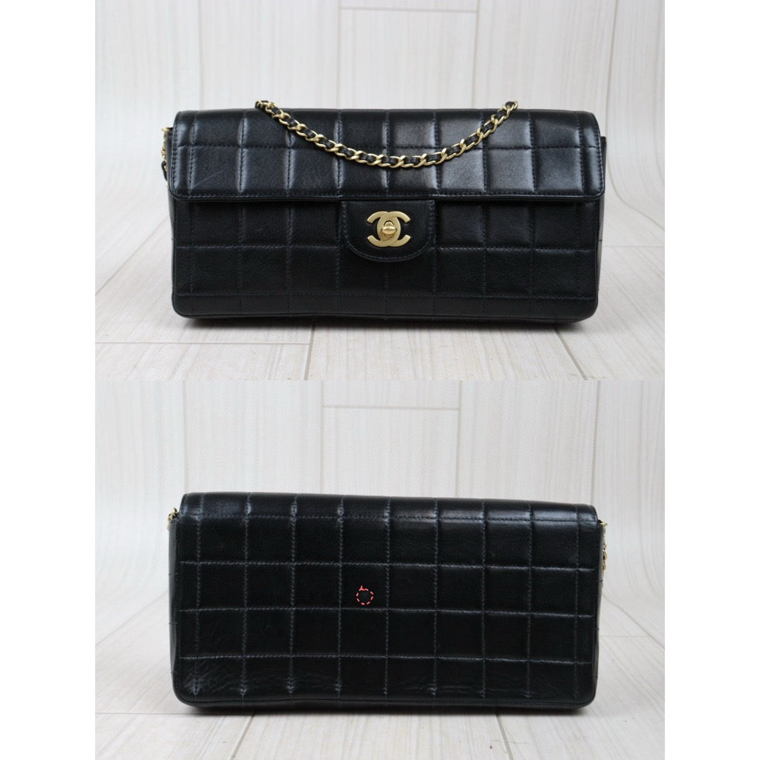 Good ( Rank AB)｜CHANEL Lambskin Baguette Black Chain Shoulder Bag  Made In 2000～2002Year｜25022016