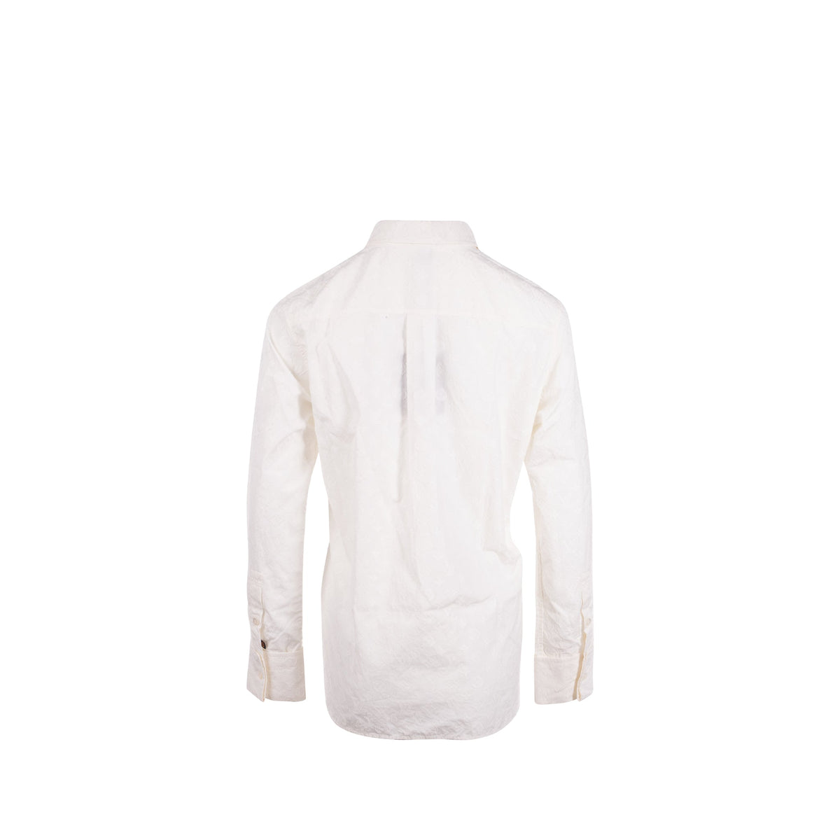 Louis Vuitton Size 40 3D Monogram Long Sleeve Blouse Shirt Cotton White