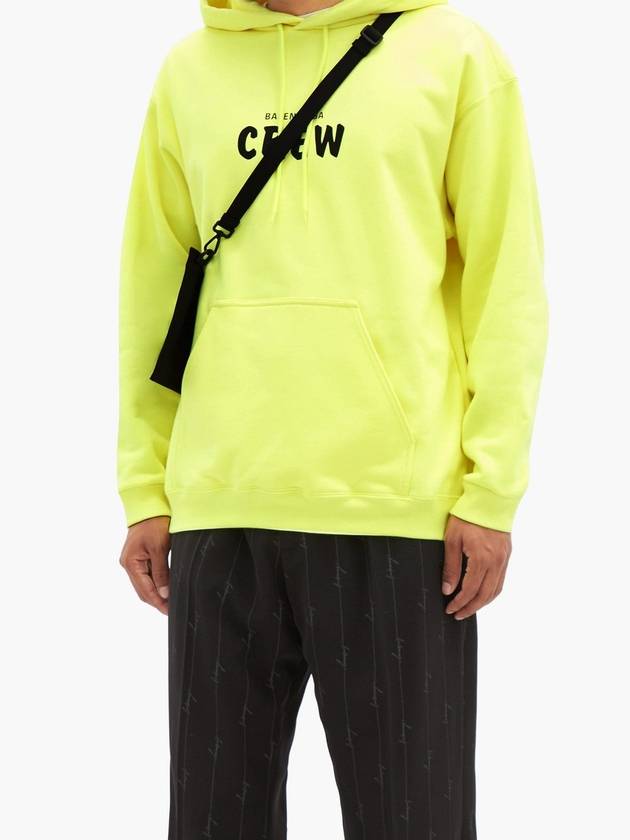 Luxury Balenciaga  Logo Print Cotton Hoodie Yellow