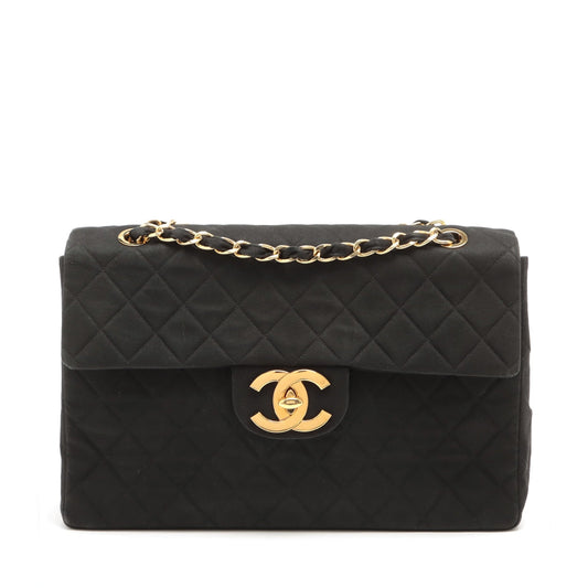 Chanel Decamatrasse Cotton Single Flap Double Chain Bag Black Gold  2nd