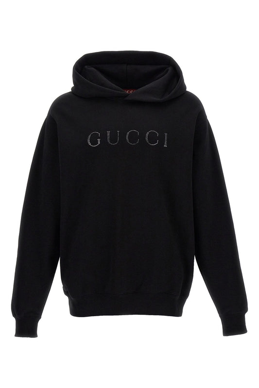 Gucci Men Rhinestone Logo Hoodie