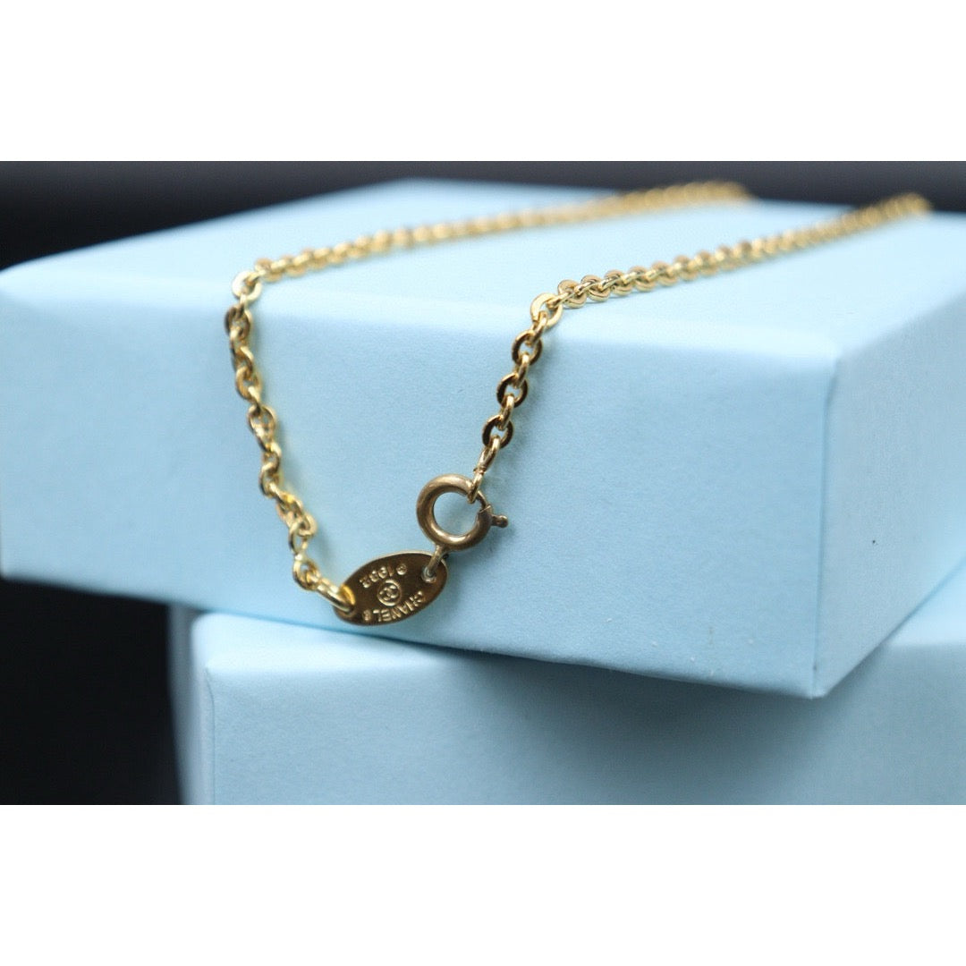 Good ( Rank AB) ｜CHANEL COCO 24K Gold Plated Necklace  ｜24112117