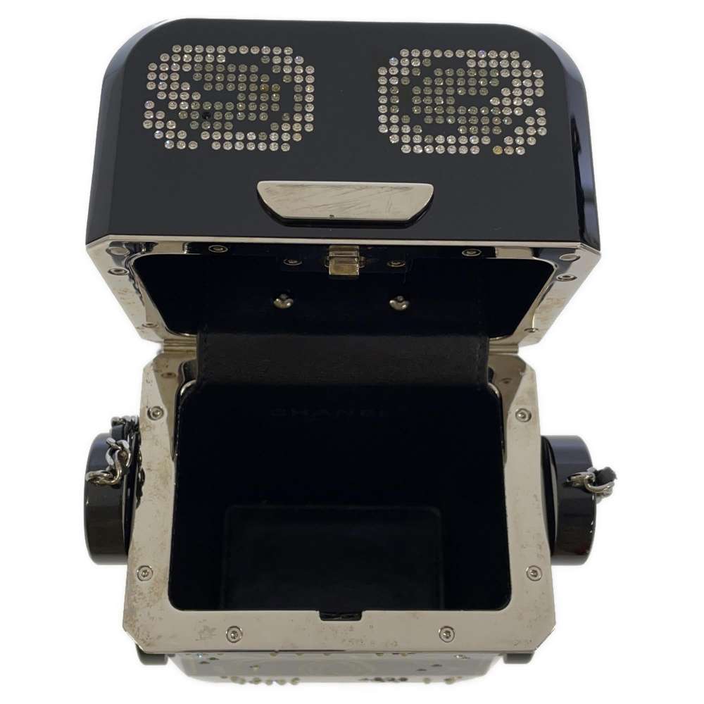 CHANEL Robot ChainShoulder Bag 2017Stainless Steel Black/Multicolor A94647 Plastic Rhinestone