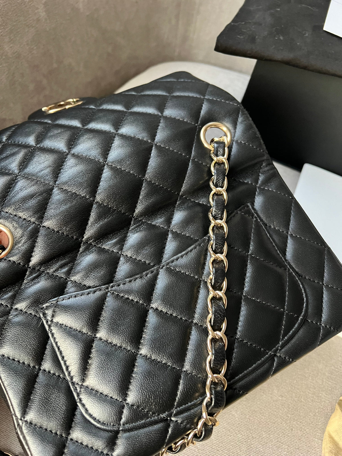 Chanel Mini Rectangular Classic Flap in Black Lambskin