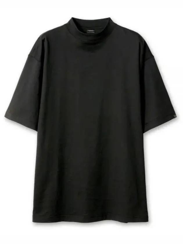 Luxury Balenciaga  Cotton Crew Neck Short Sleeve T-Shirt Black