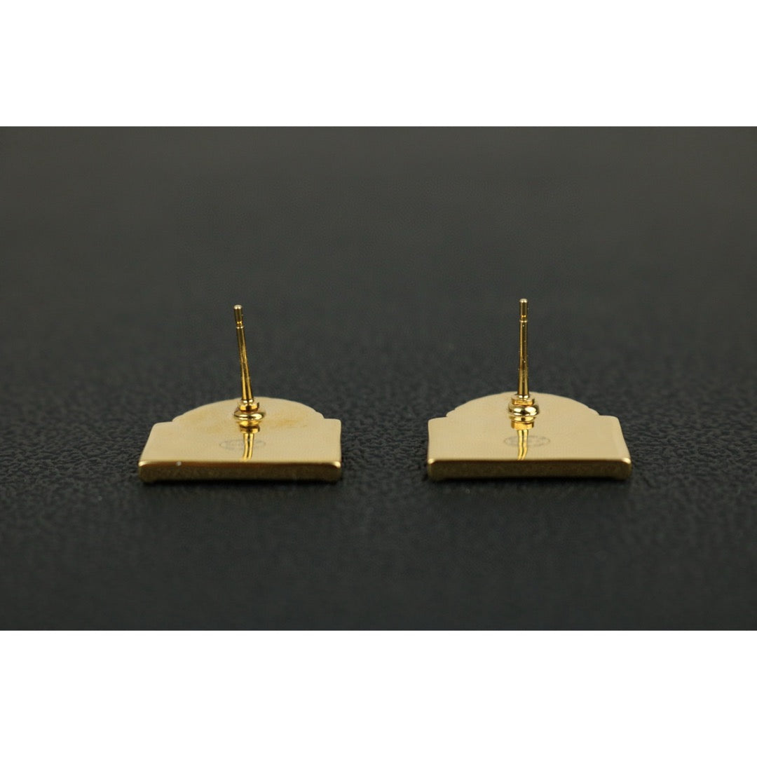 Excellent（Rank SA）｜ CHANEL  Coco Mark Rue Cambon Gold Dome Earrings ｜F25022005