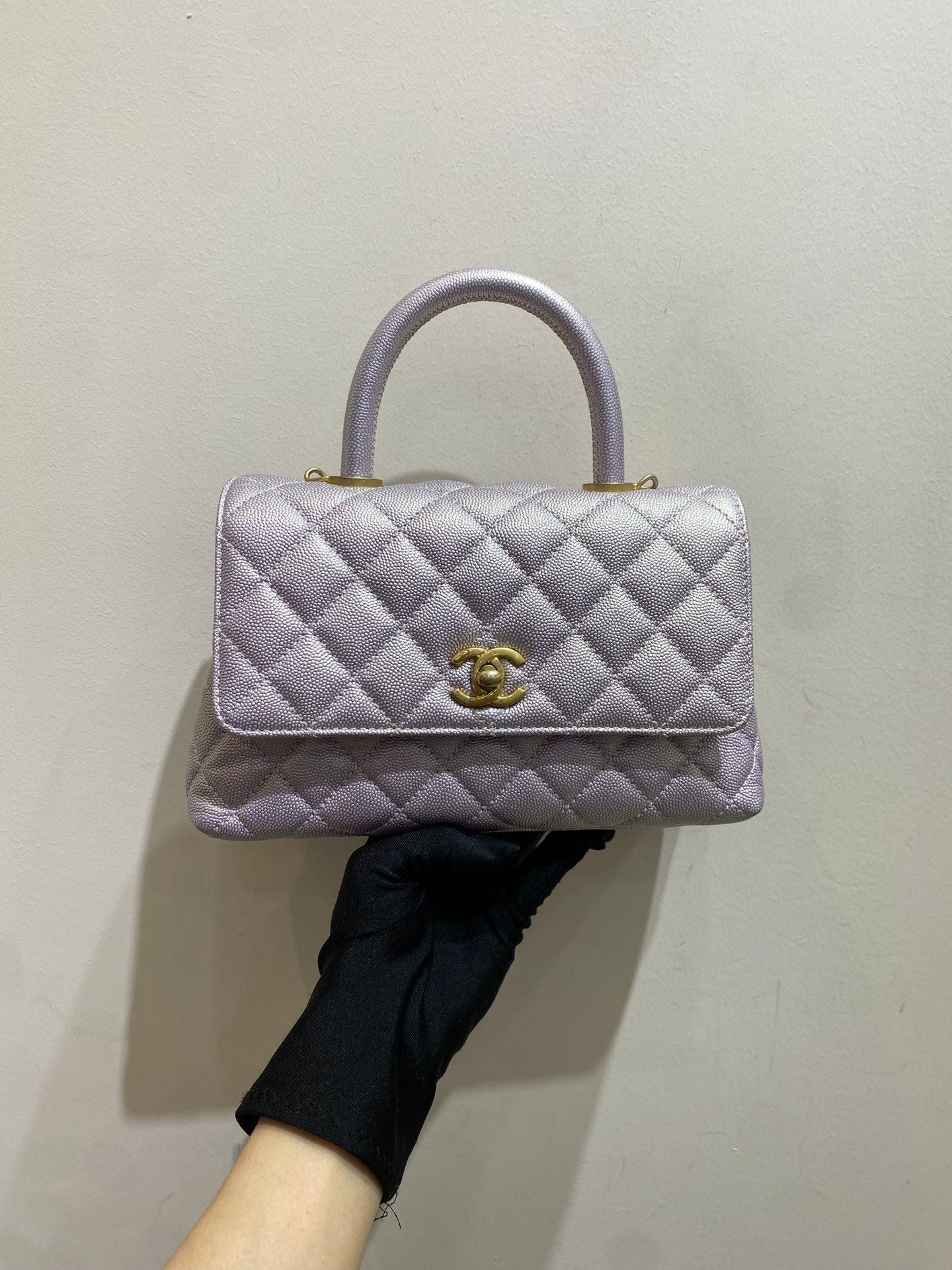 Chanel coco handle small 23cm purple 110265