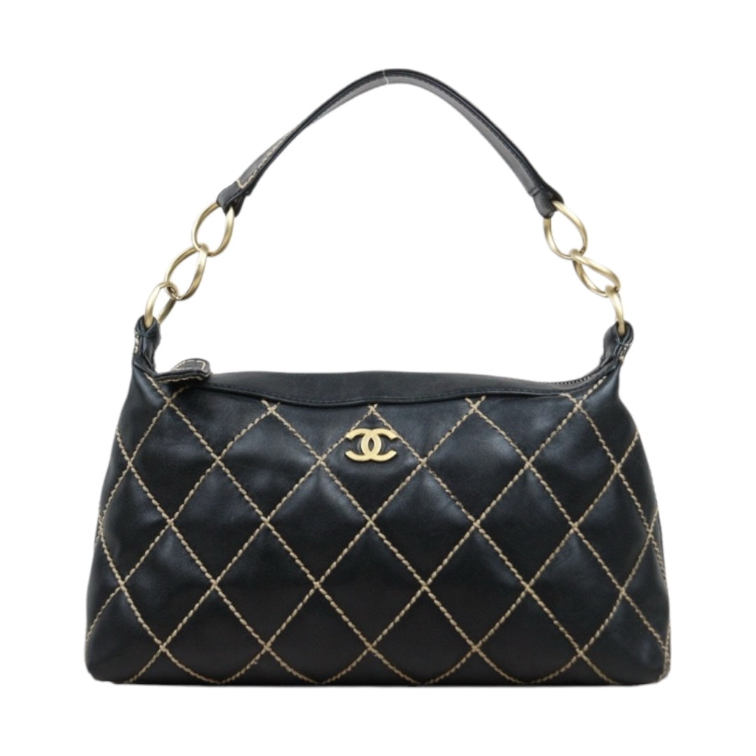 Good ( Rank AB)｜CHANEL Hobo Calf Leather Shoulder Bag  Made In 2003～2004Year｜25013106