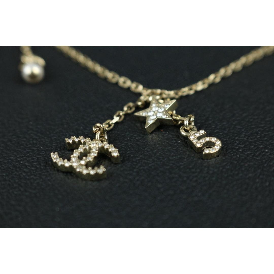 Excellent（Rank SA）｜ CHANEL Coco Mark Star Rhinestone Chocker Necklace ｜F25032509
