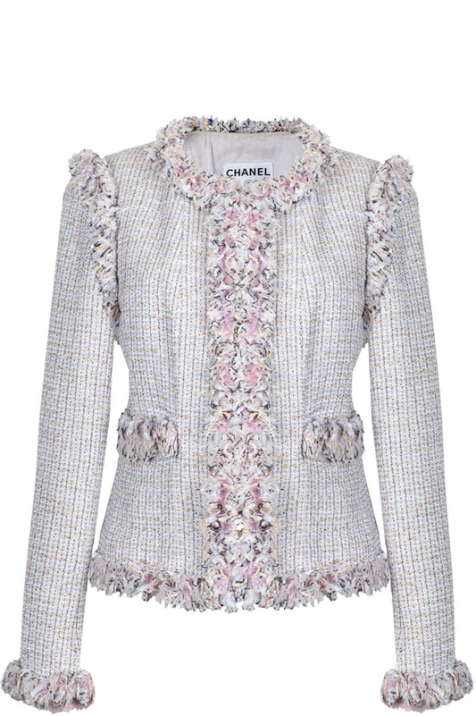 CHANEL 2004 Fringed Tweed Jacket