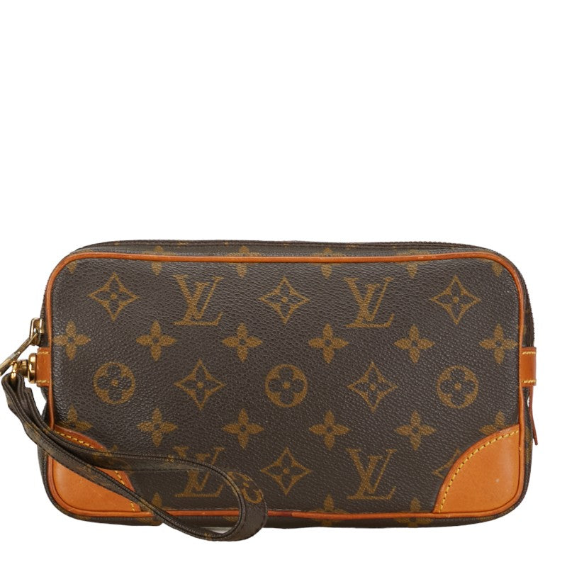Louis Vuitton Monogram Marly Dragon PM Clutch Backpack M51827 Brown PVC Leather  Louis Vuitton