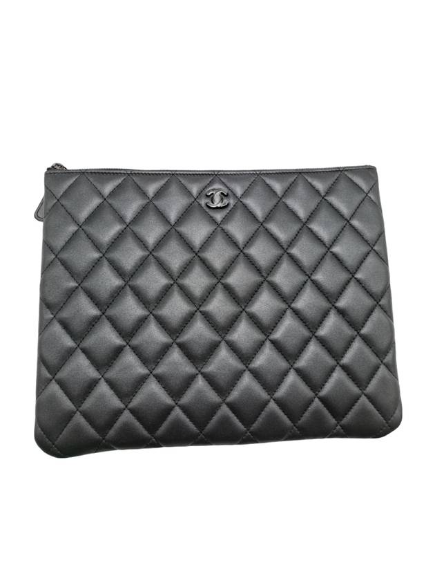 Classic Lambskin Clutch Bag Black Chanel