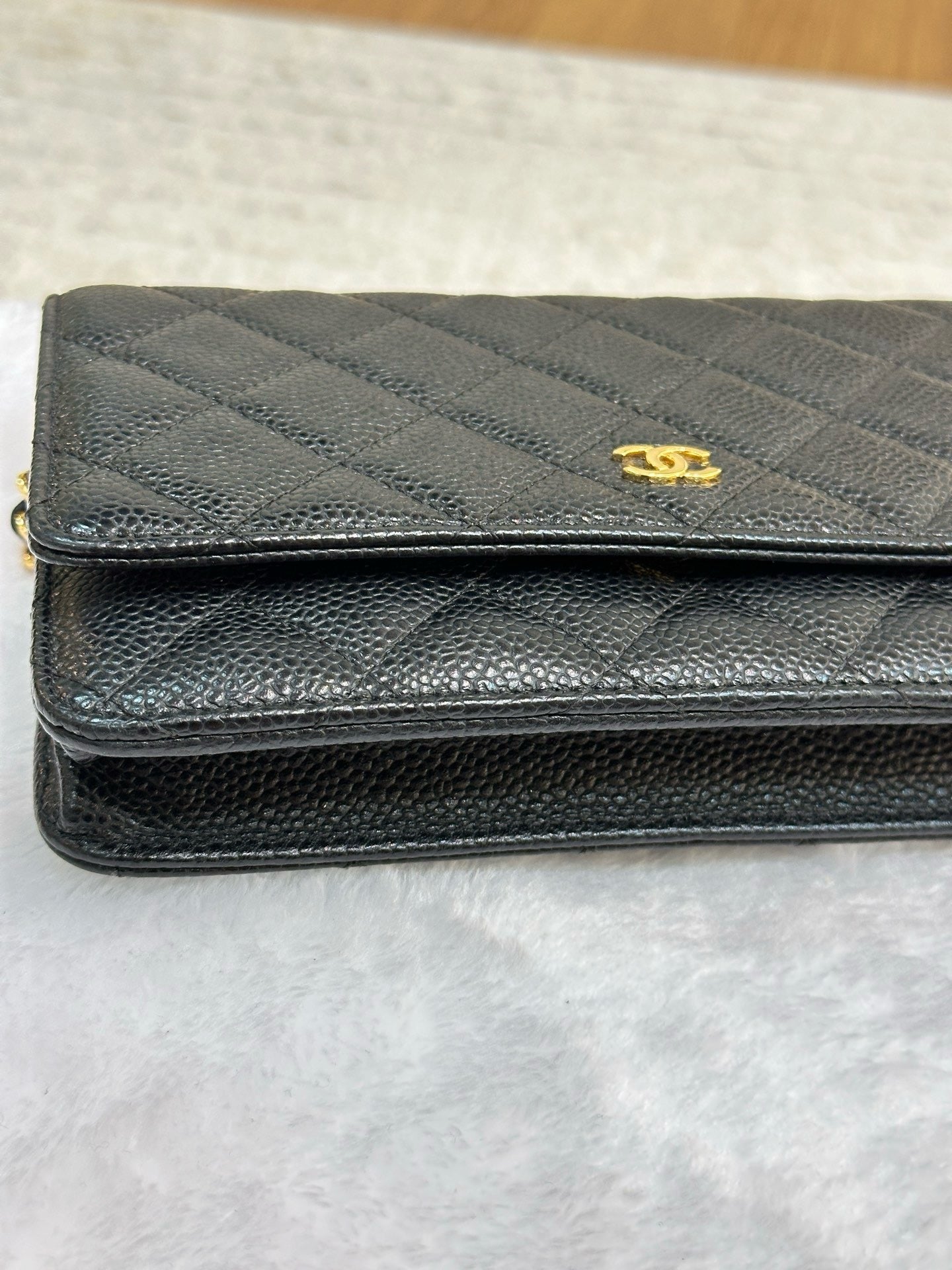 Chanel Classic Wallet on Chain Caviar Black GHW 28 Holo