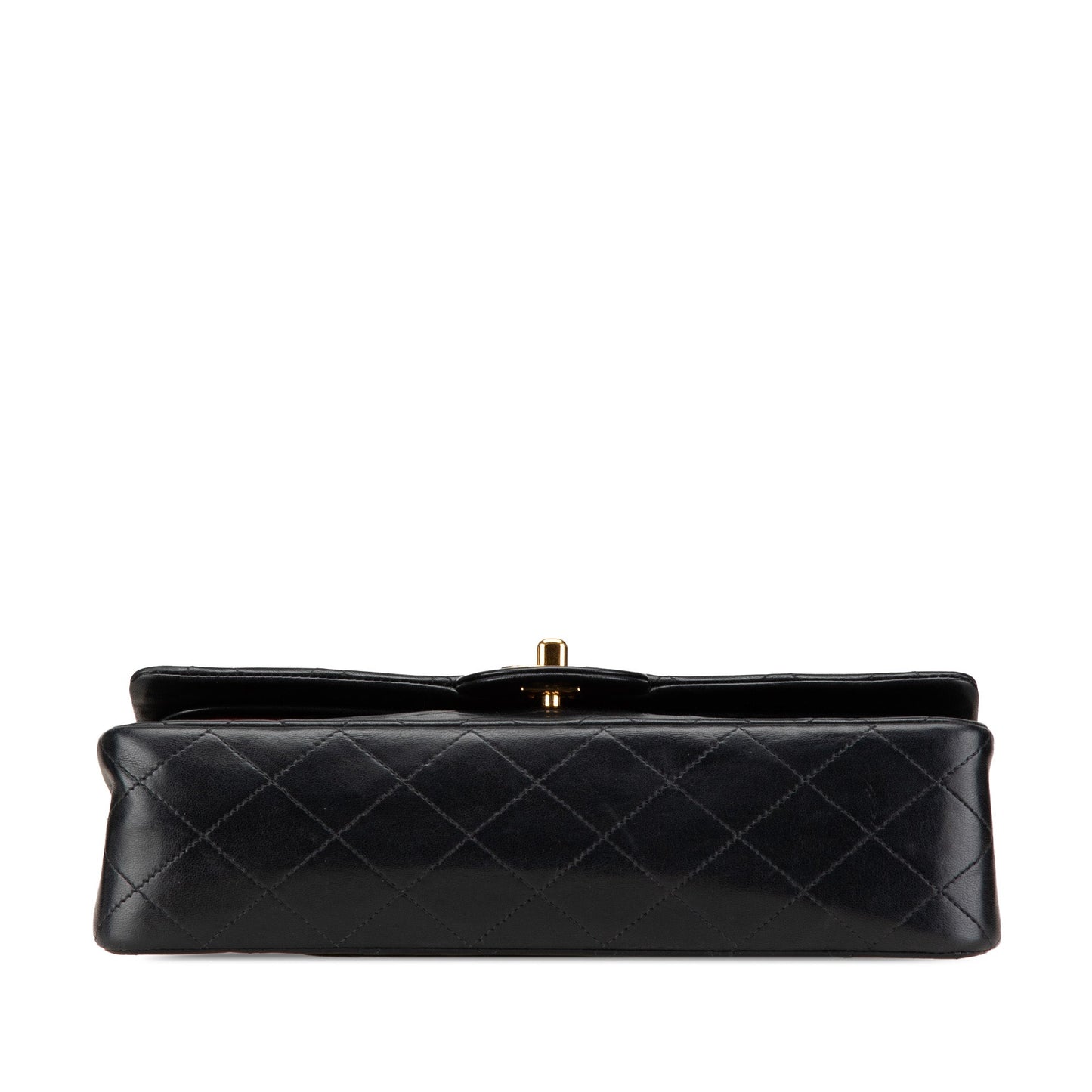 Black Chanel Medium Classic Lambskin Double Flap Shoulder Bag