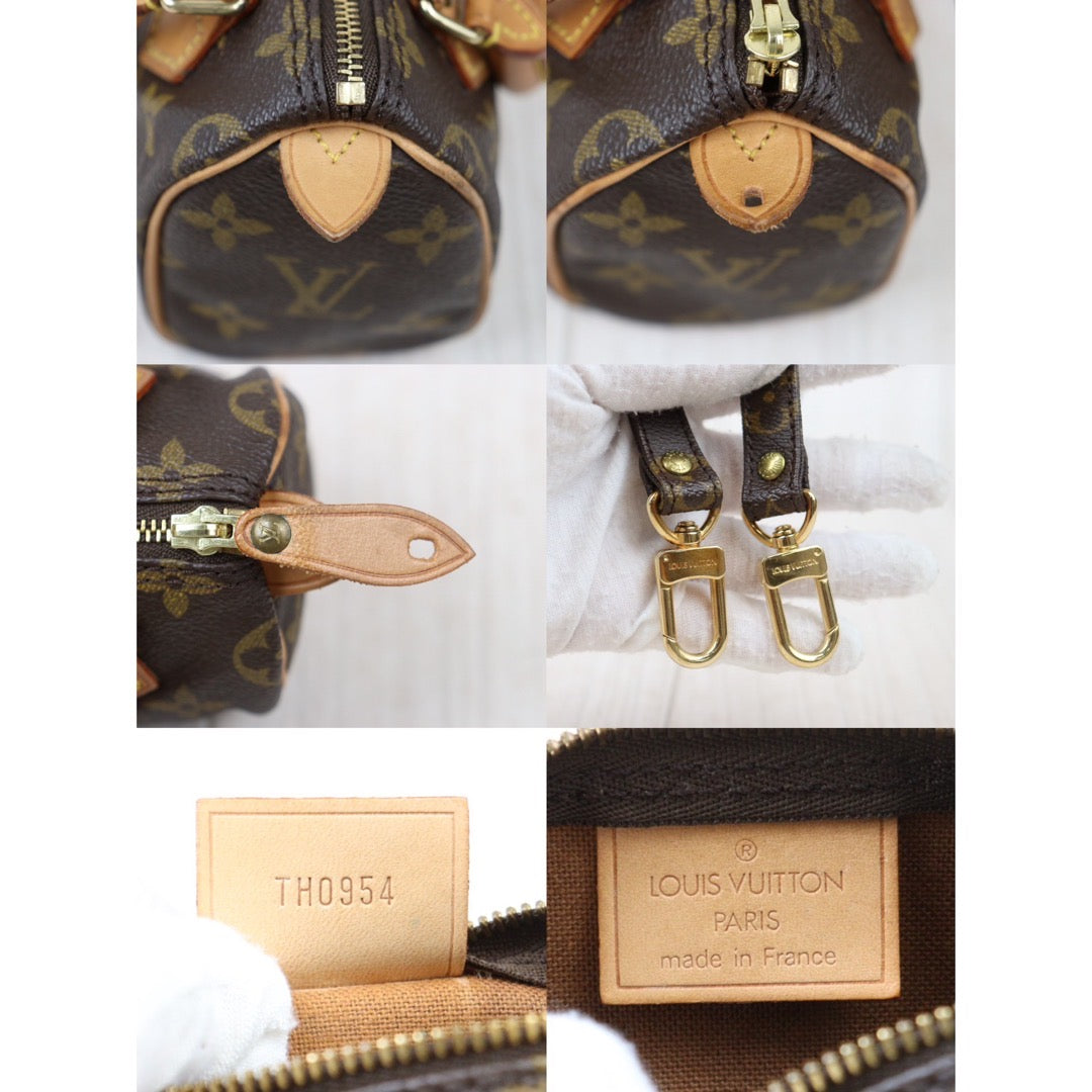 Rank AB ｜ LV Monogram Mini Speedy Handbag With Shoulder Strap｜24051304