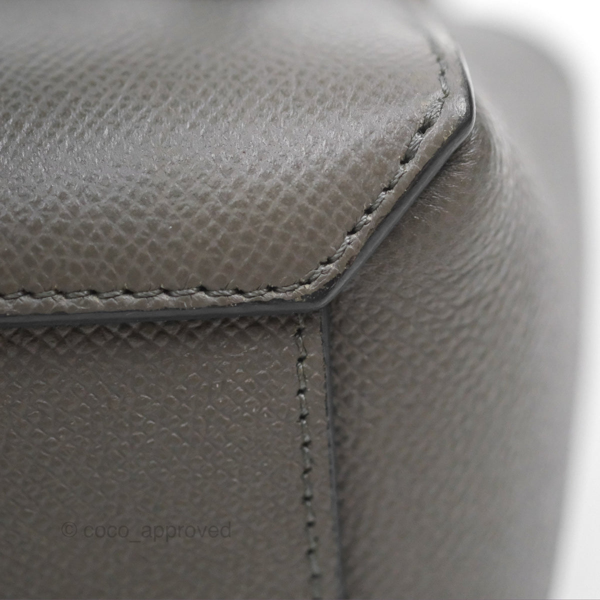 Celine Pico Belt Bag Grey Grained Calfskin Gold Hardware