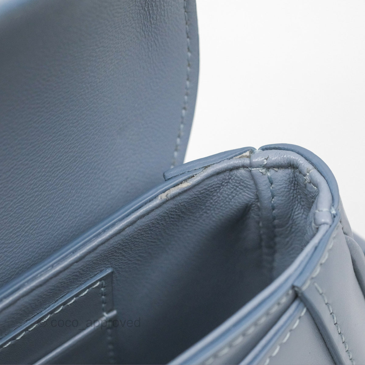 Celine Small Besace 16 Arctic Blue Natural Calfskin