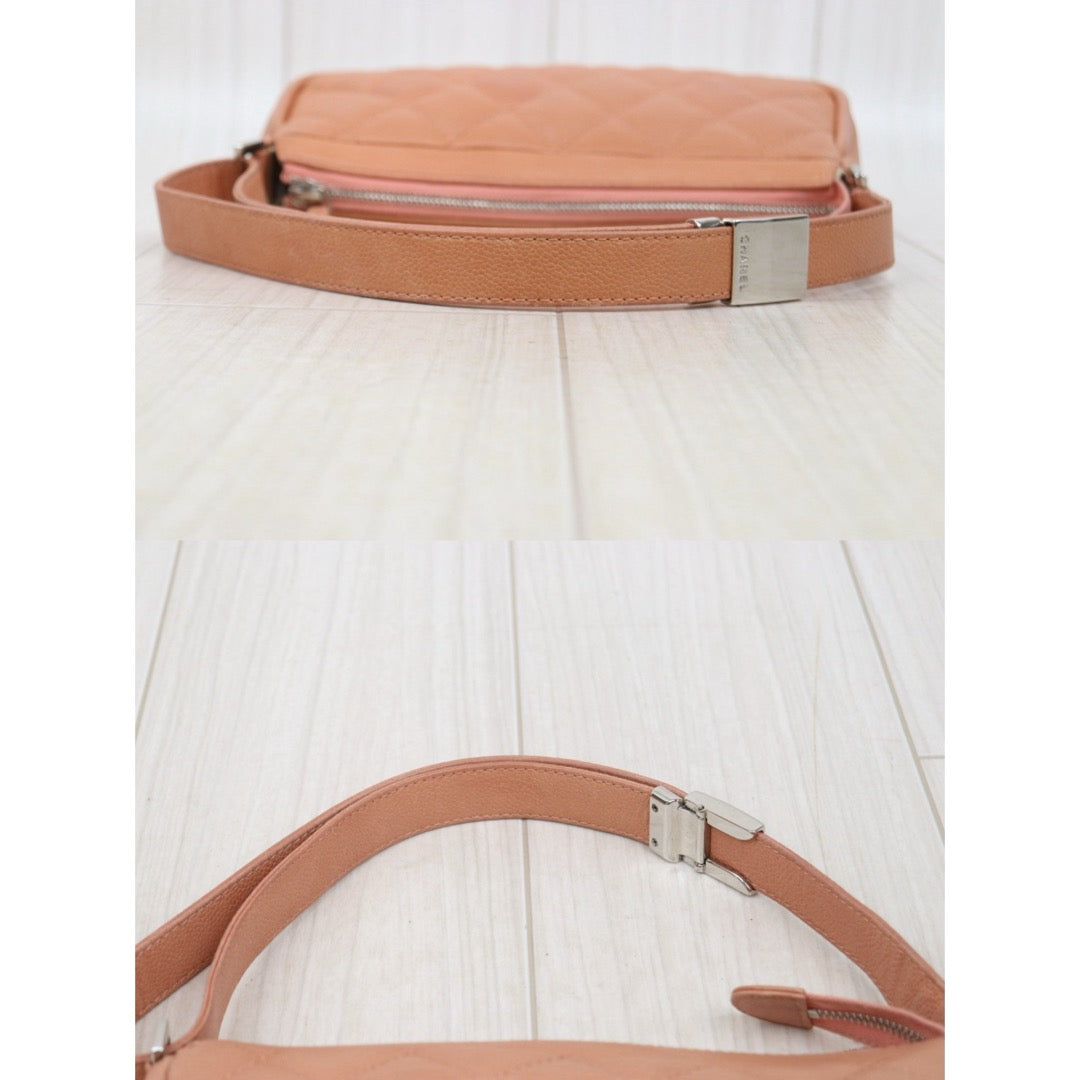 Very Good ( Rank A)｜ CHANEL Caviar Skin Calf Leather Shoulder Bag Pink Made In 2008～2009Year｜Y25061701
