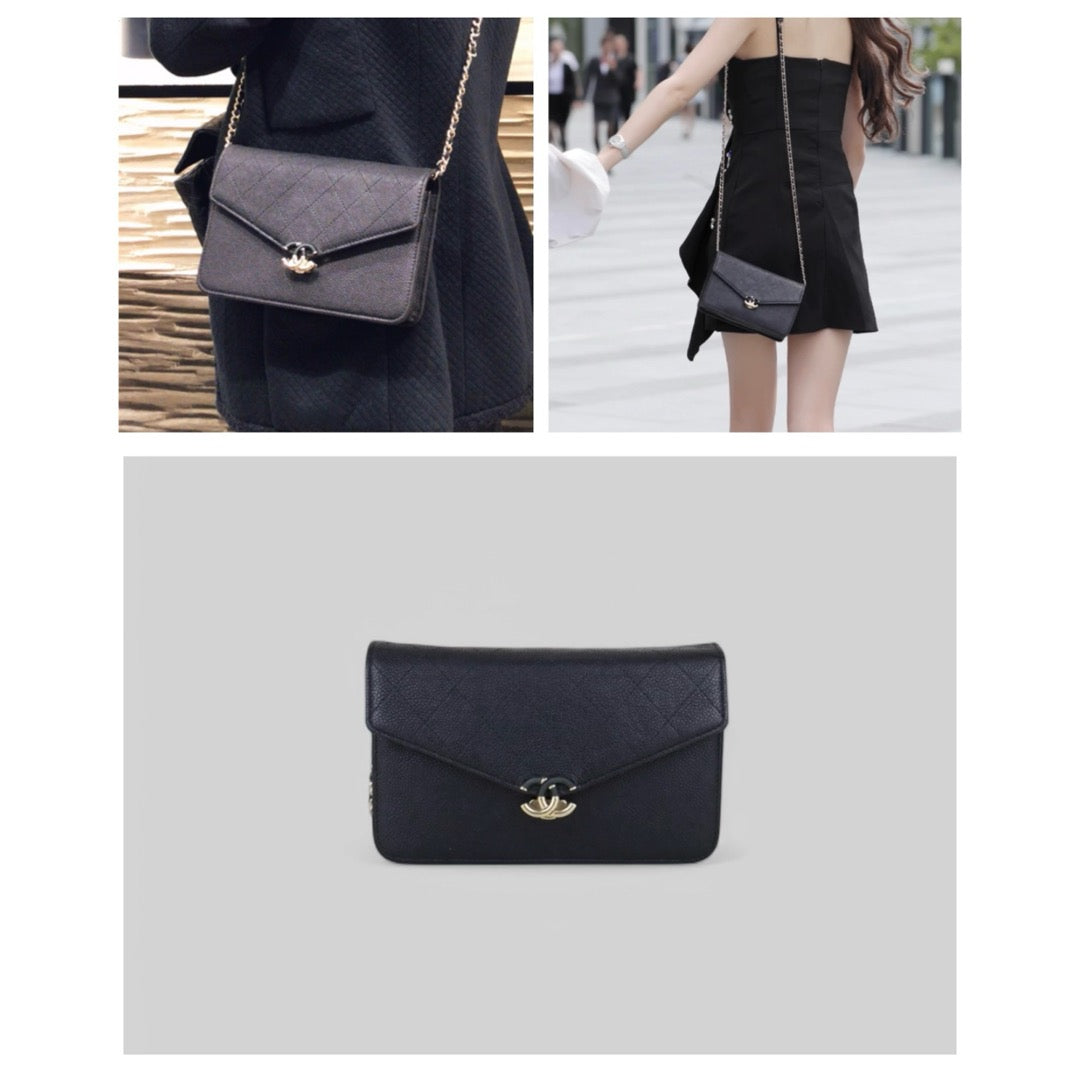 Good ( Rank AB)｜ CHANEL Matrasse Caviar Skin Single Flap Shoulder Bag Black Made In 2018 Year  ｜H25032103