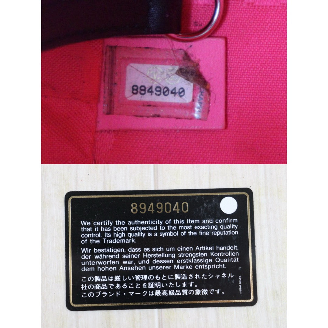 Good ( Rank AB) ｜ CHANEL Cambon Line Mini ToteBag Black White Made In 2003-2004 Year｜VT25030121