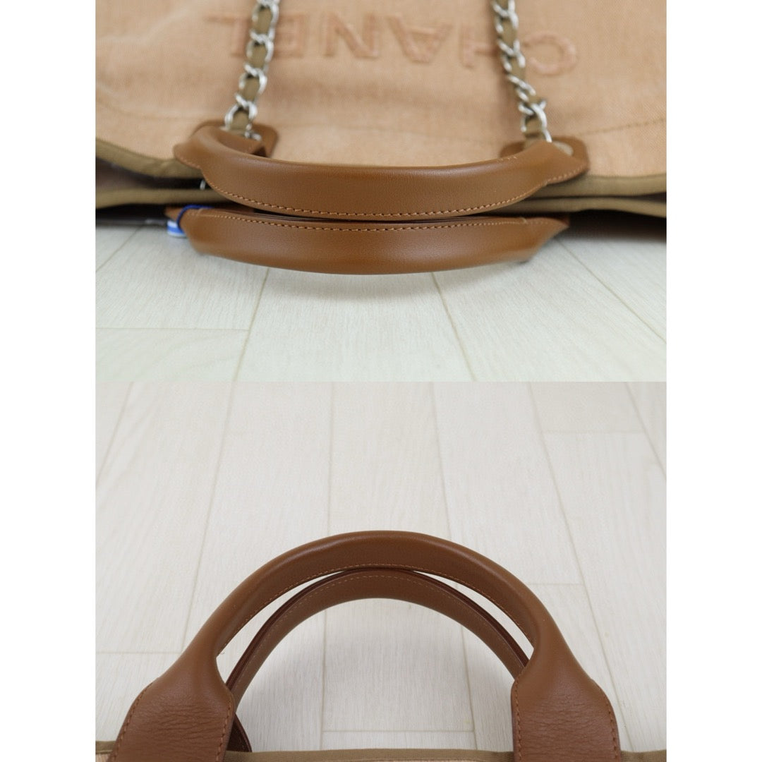 Very Good ( Rank A)｜ CHANEL Canvas Tote Bag Pink Large Made In 2017 Year｜W24121001