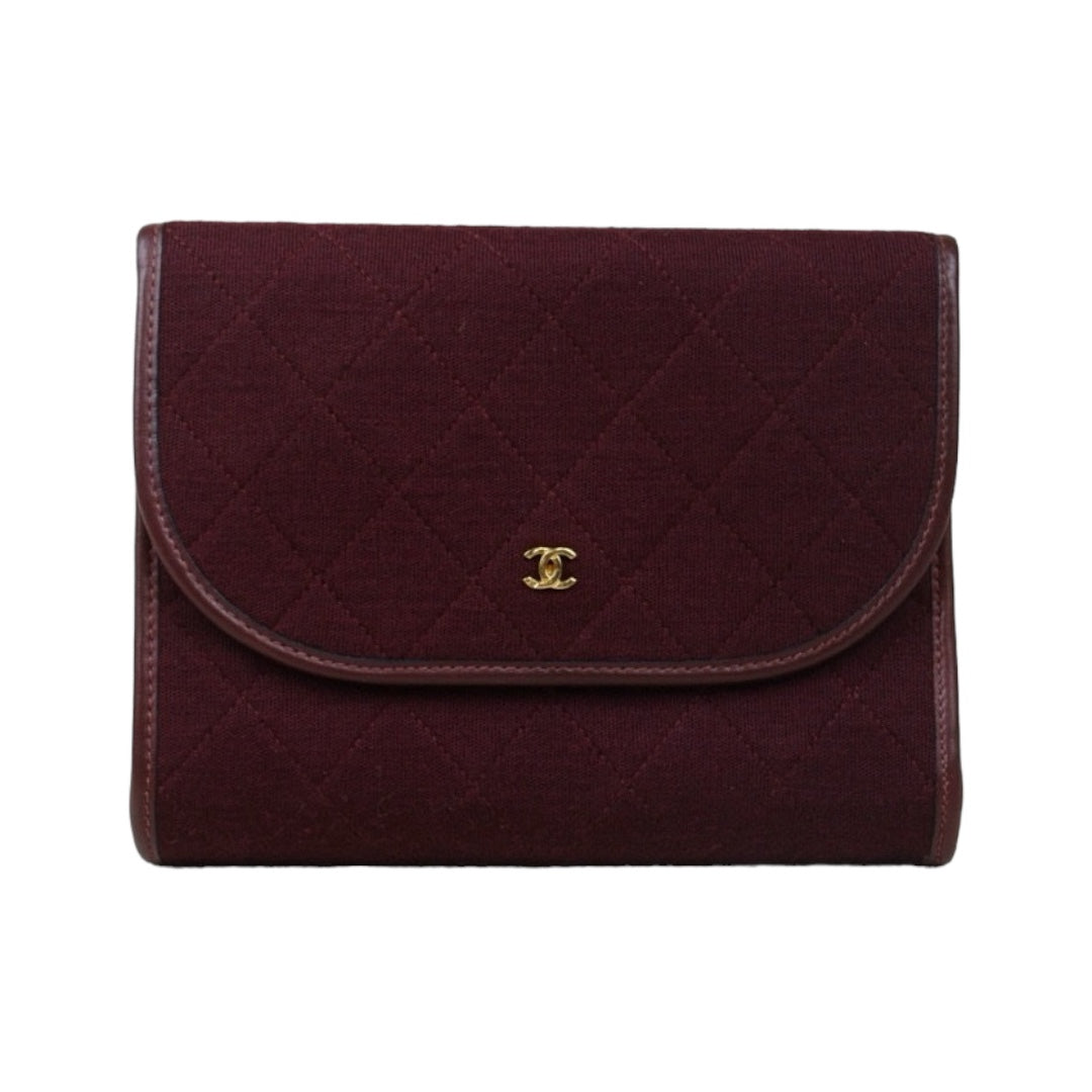 Rank A｜ CHANEL Mini Coco Mark Matrasse Canvas Chain Shoulder Bag Red｜24072404