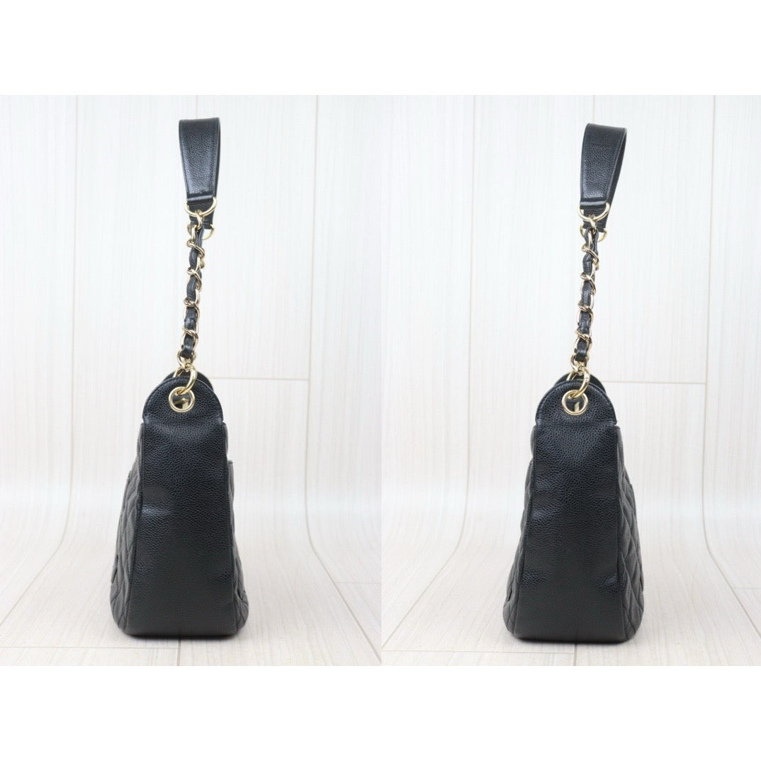 Good ( Rank AB)｜ CHANEL Half Moon Shoulder Bag Black Made In 2004-2005Year  ｜VT25030113