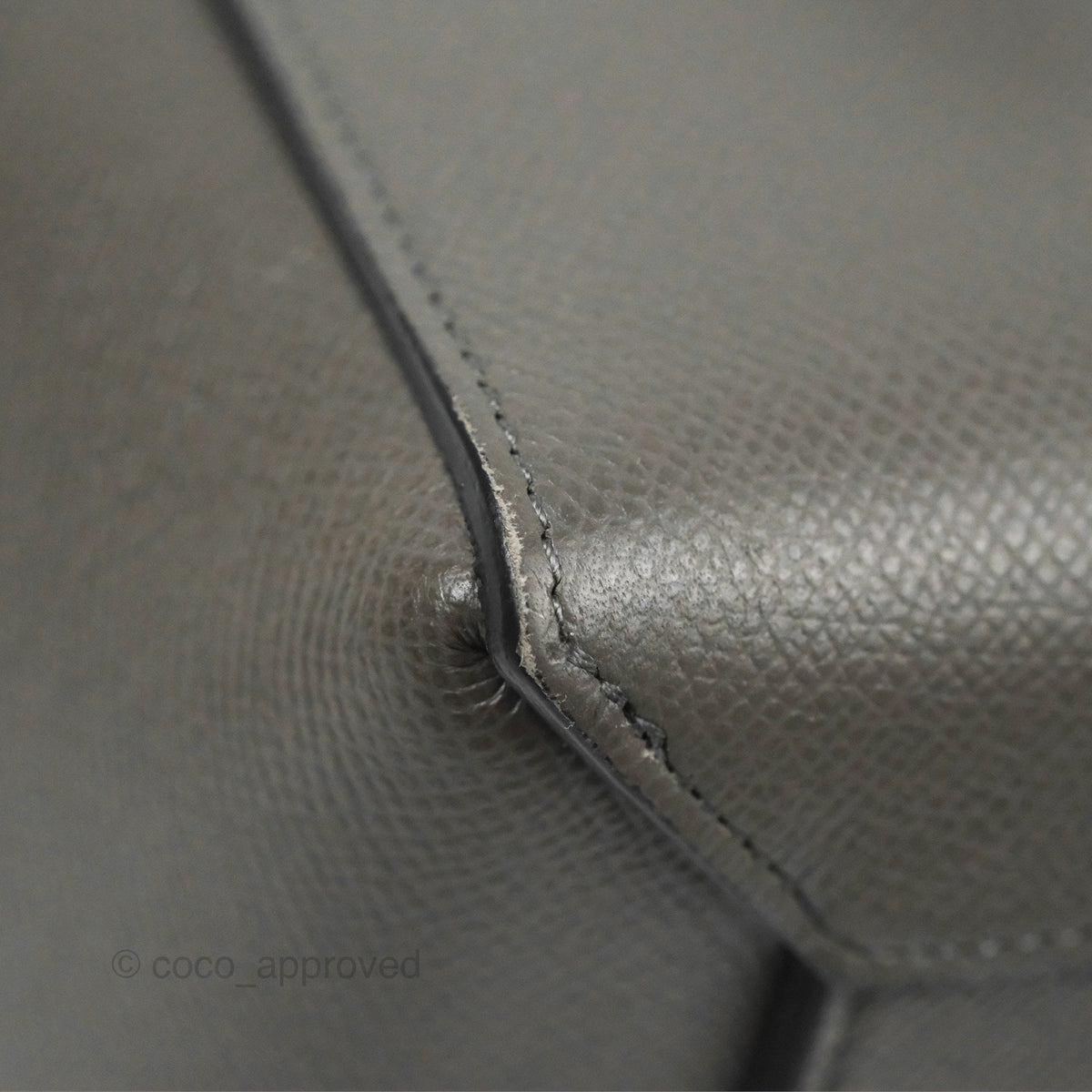 Celine Micro Belt Bag Grey Grained Calfskin Gold Hardware