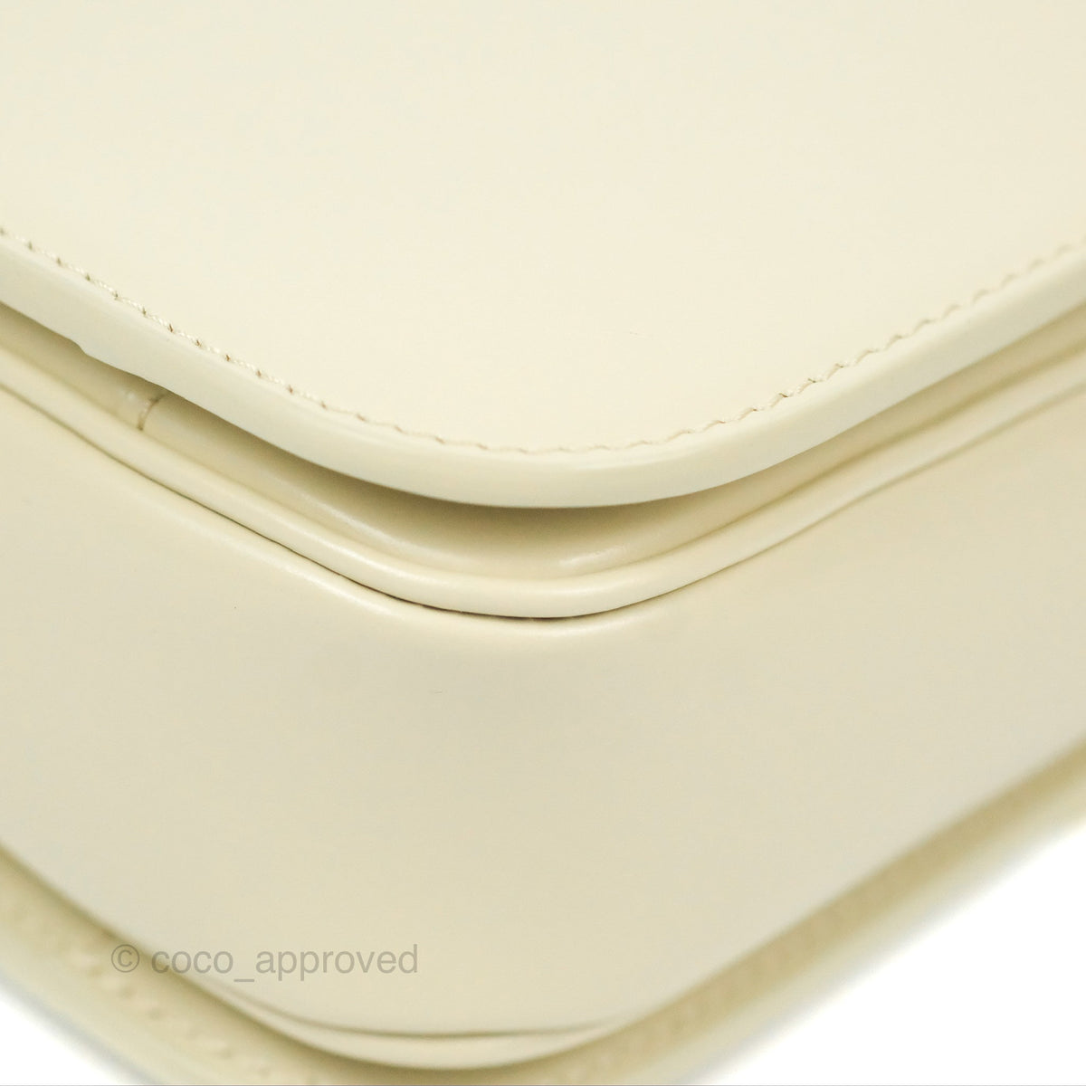 Celine Medium Triomphe Bag Limestone Shiny Calfskin