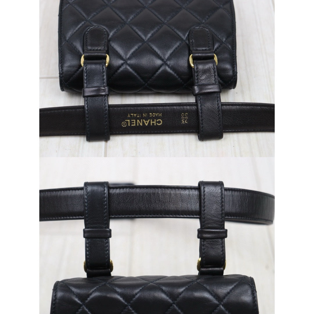 Rank A ｜ CHANEL  Matrasse Lambskin Waist Bag ｜P25051609
