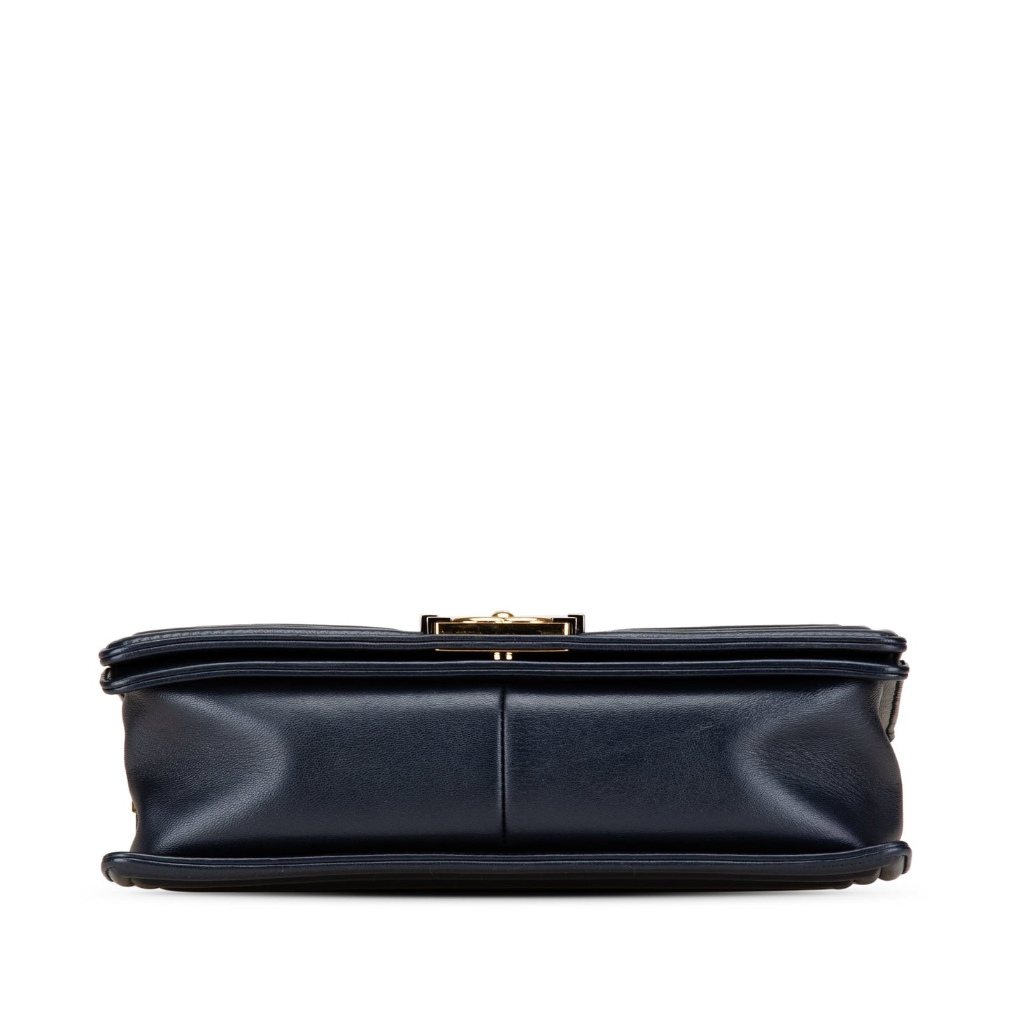 Blue Chanel New Medium Embossed Lambskin Cube Boy Flap Crossbody Bag