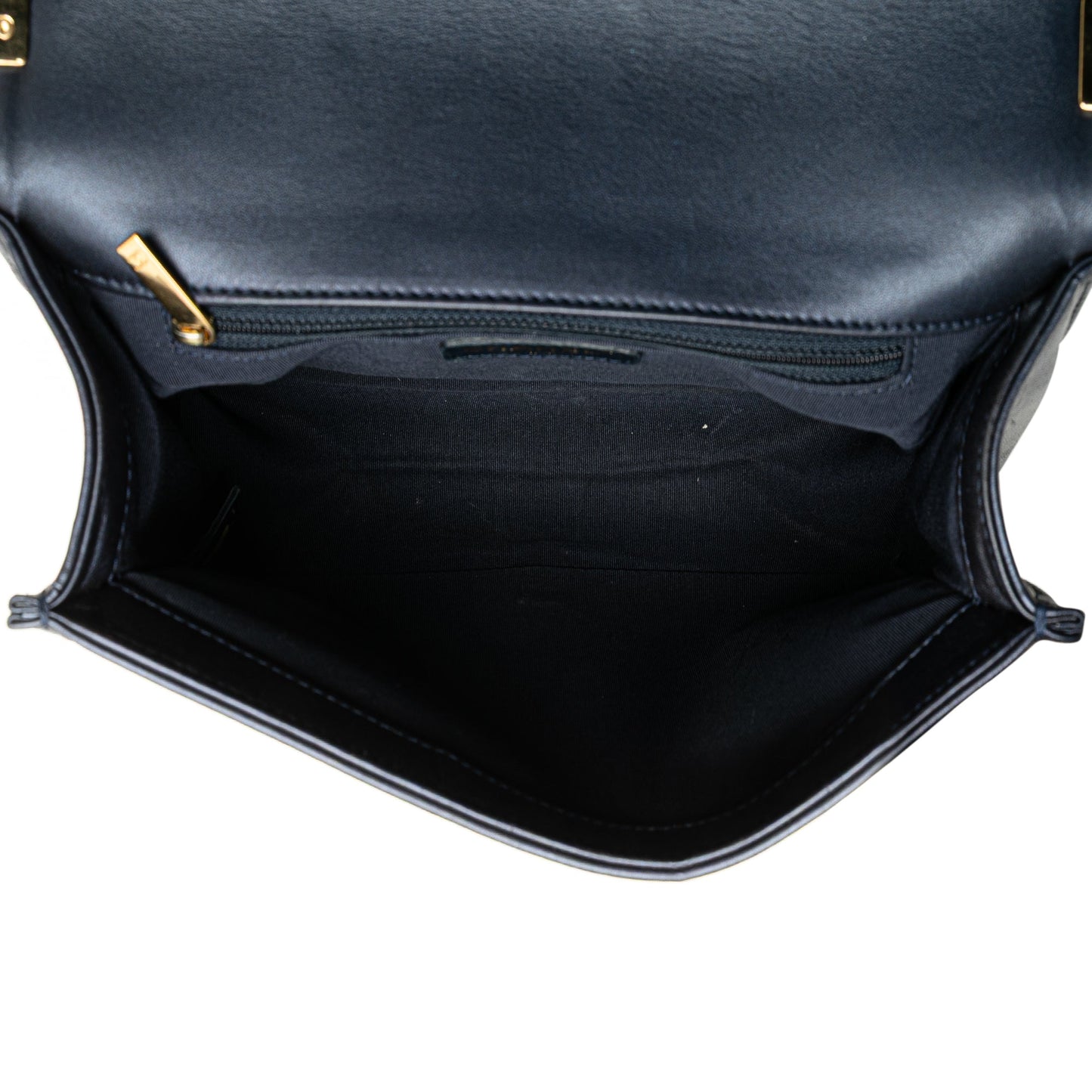 Blue Chanel New Medium Embossed Lambskin Cube Boy Flap Crossbody Bag