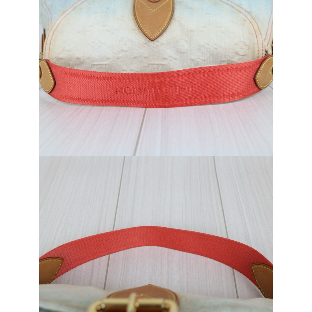 Good ( Rank AB) ｜  LV Monogram Denim  Sunshine Blue Ombre Shoulder Bag  ｜B25012209