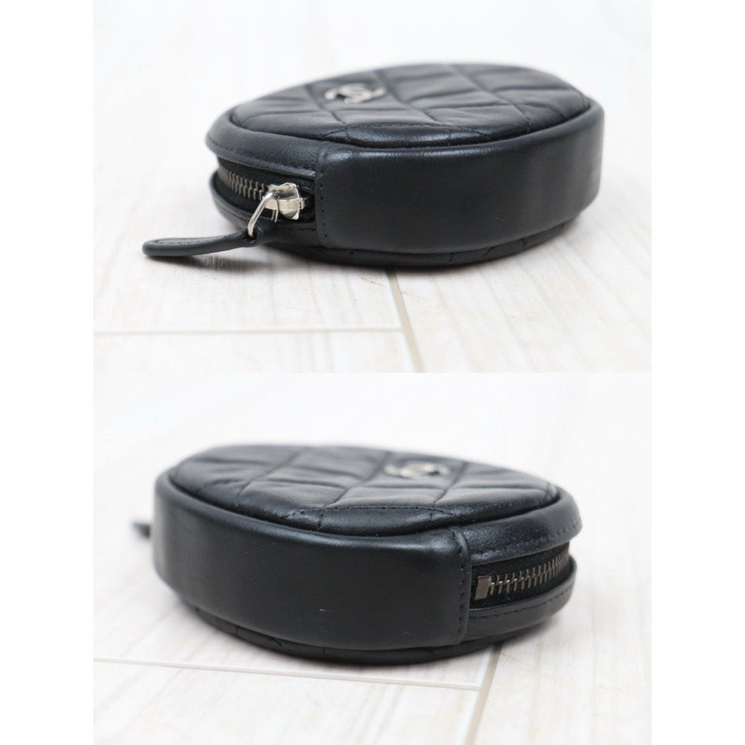 Good ( Rank AB) ｜CHANEL  Lamb Skin Coin Purse Black Made In 2019 Year｜V25030619