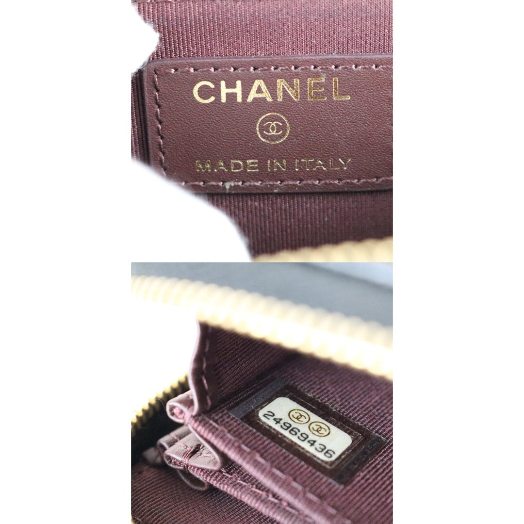 Very Good ( Rank A) ｜CHANEL Caviar Skin Calf Leather Coin Purse Black Made In 2017~2018 Year｜X25060310