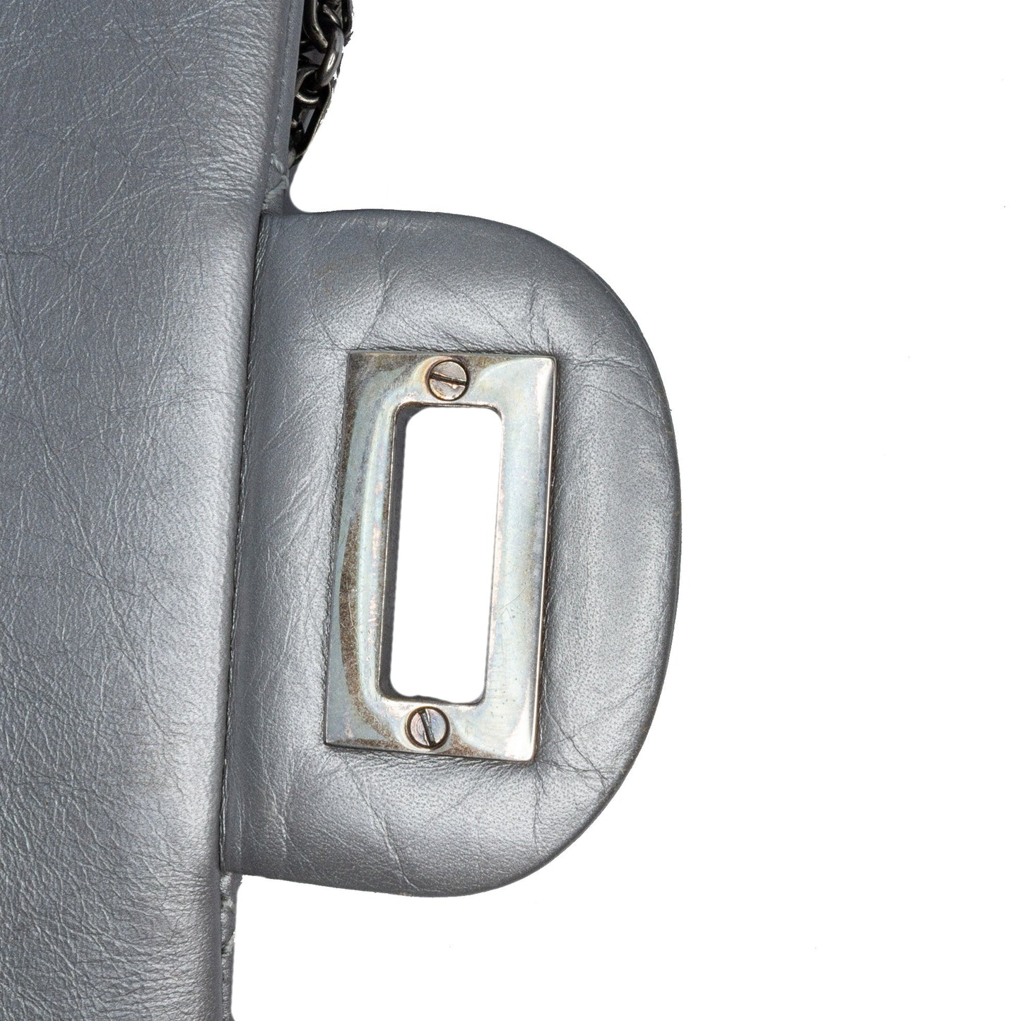 Silver Chanel Reissue 2.55 Aged Calfskin Flap 225 Shoulder Bag