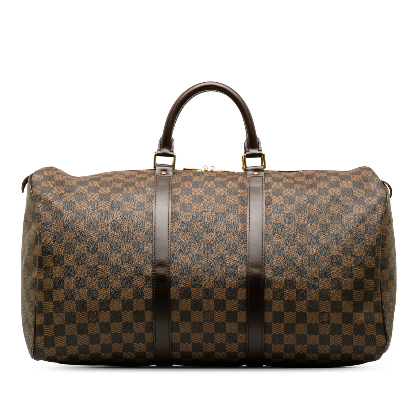 Brown Louis Vuitton Damier Ebene Keepall 50 Travel Bag