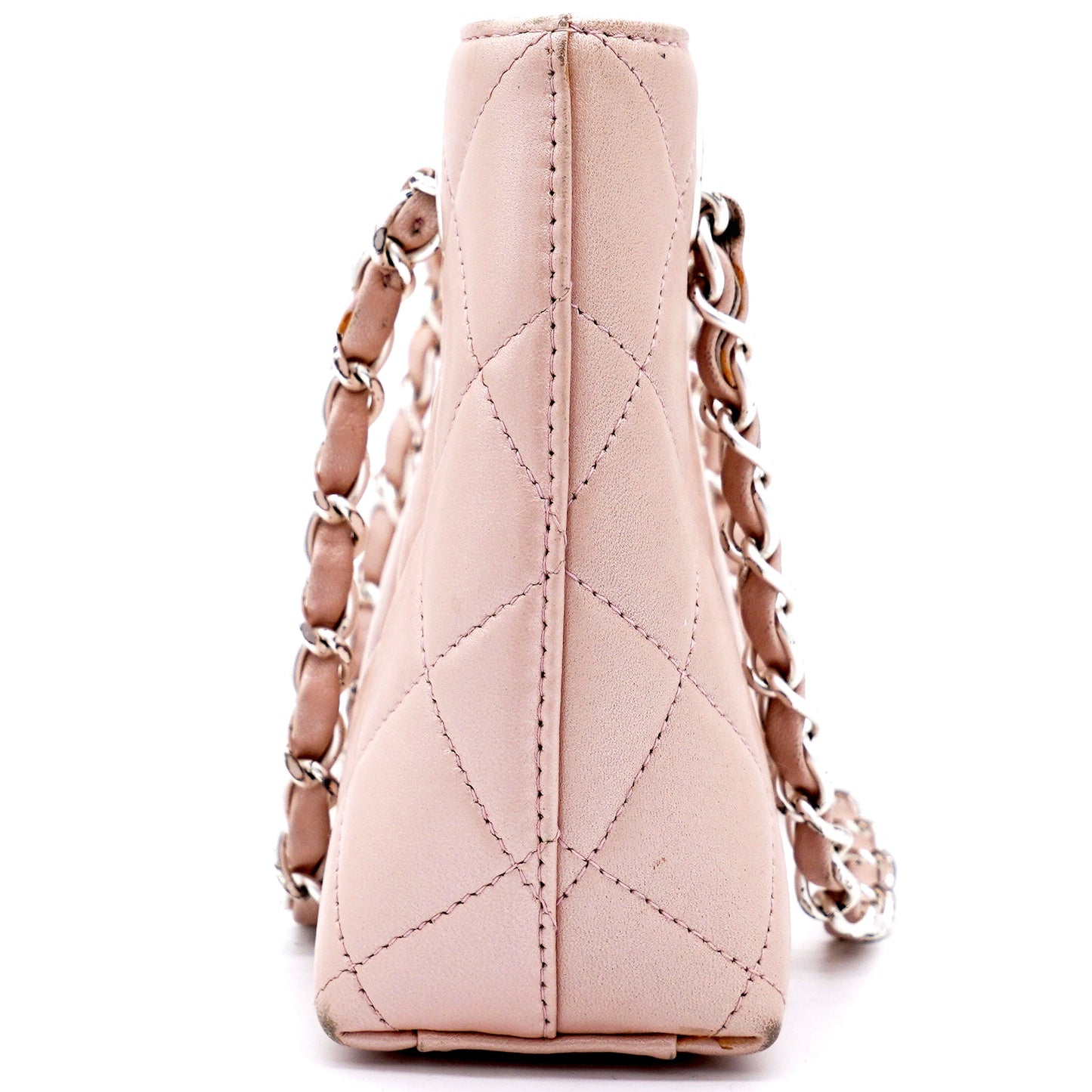 Chanel Pearlecent Pink Quilted Vintage Small Tote Bag