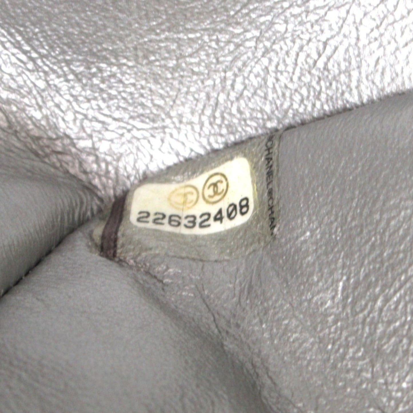 Chanel V Stitch Chain Shoulder Bag Caviar S  Silver