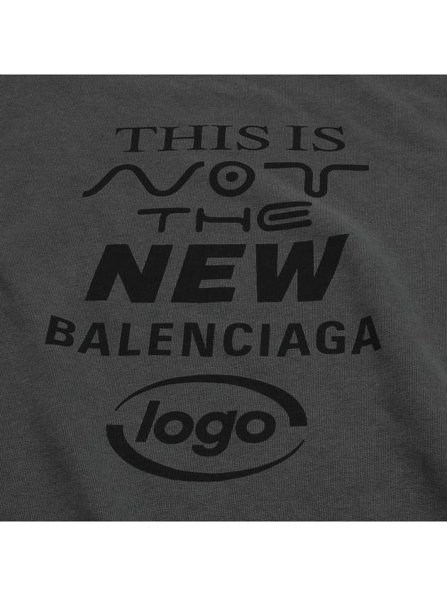Luxury Balenciaga  This Not Logo Cotton Sweatshirt Black