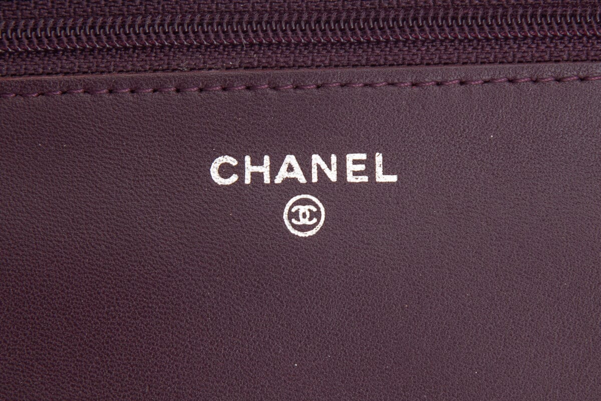 Chanel 2011 Bordeaux Lambskin Wallet on Chain Cross-Body