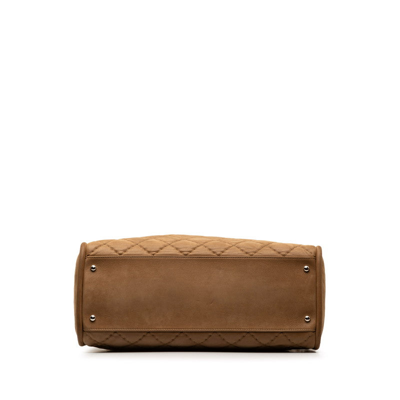 Chanel Matrases Coco Chain Tote Bag Shoulder Bag Beige   CHANEL