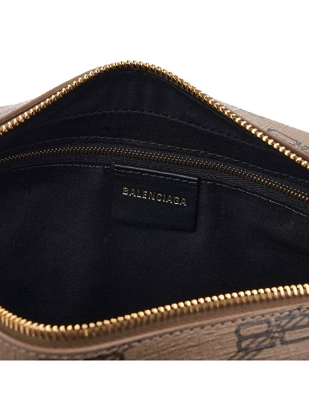 Luxury Balenciaga  Monogram Logo Camera Cross Bag Beige